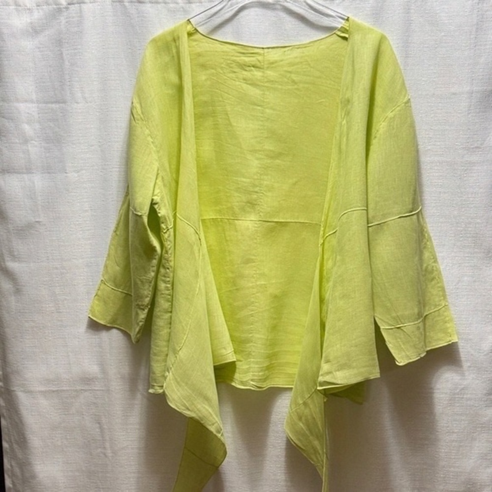 Lightweight Lime Open Front Cardigan